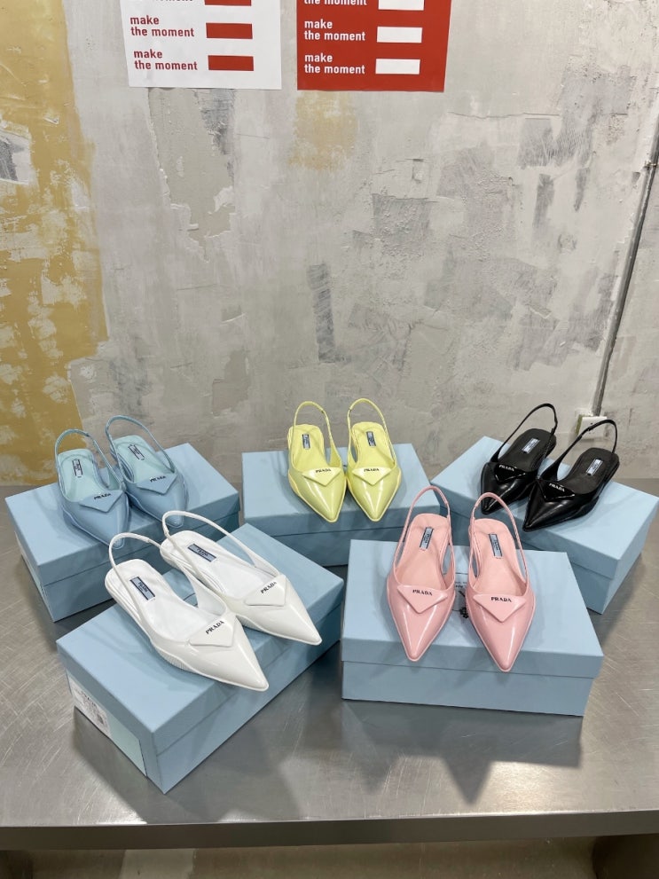  2022 S/S 신상 프라다브러시드슬링백 5컬러,사랑스러운 발레리나슬링백