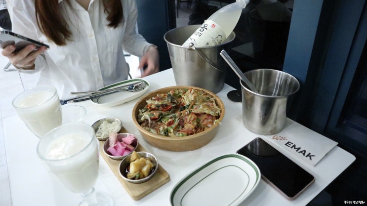 서울숲 한식주점 디이막(THE EMAK)에서 막걸리랑 전 드디어 먹어봄!