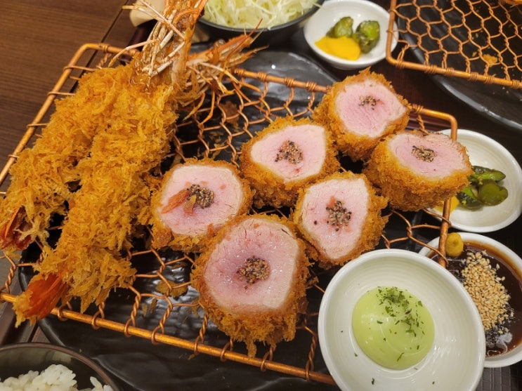  판교 현대백화점 맛집 정돈 돈까스 일본식 등심카츠/안심카츠/새우튀김