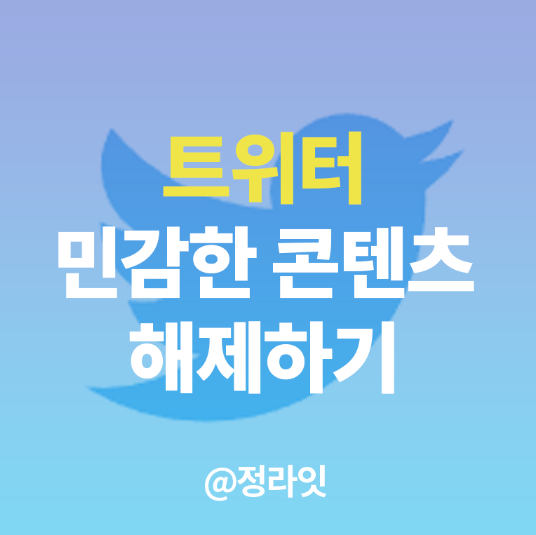  아이폰 트위터 민감한 콘텐츠 해결하기