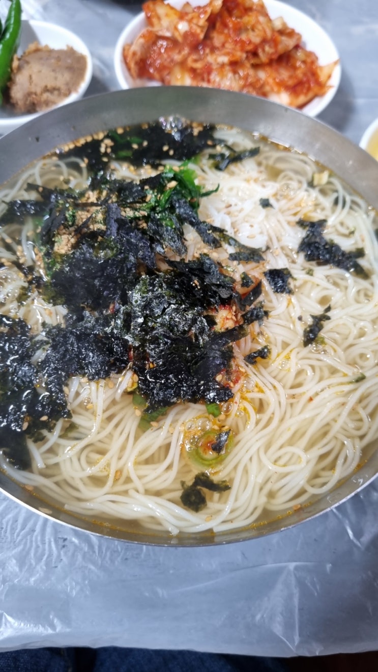  진해 경화시장 잔치국수 맛집(경화 촌국수)-내돈 내산