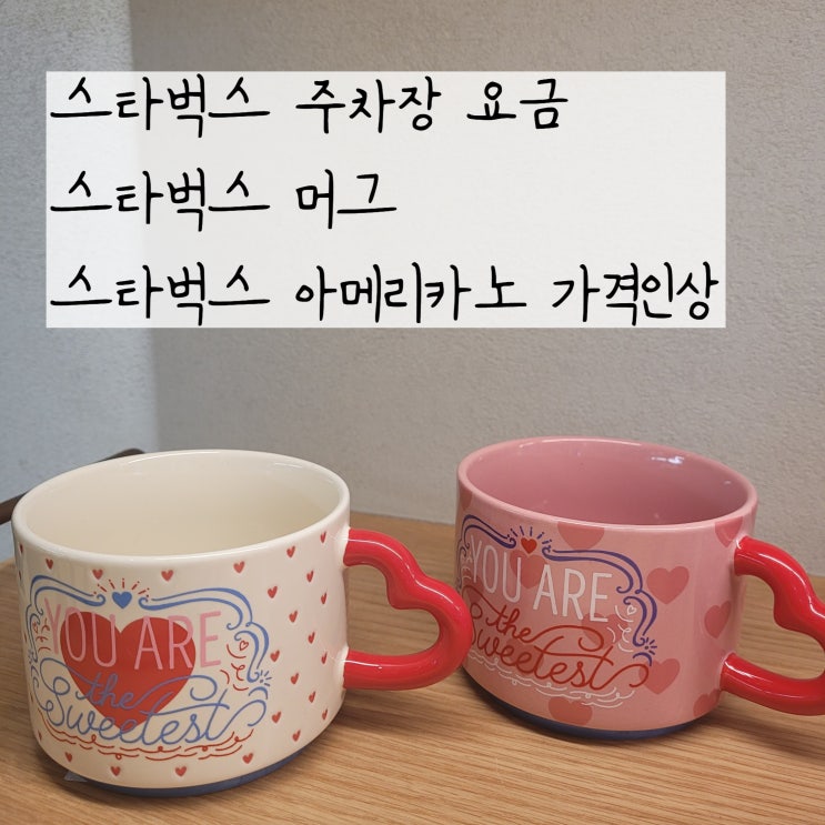  스타벅스주차장 요금 스타벅스 머그 아메리카노 스타벅스 가격인상