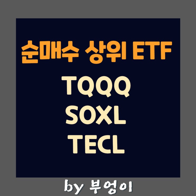 순매수 상위 미국 기술주 ETF (TQQQ, SOXL, TECL) 순매수 상위 미국 기술주 ETF (TQQQ, SOXL, TECL)