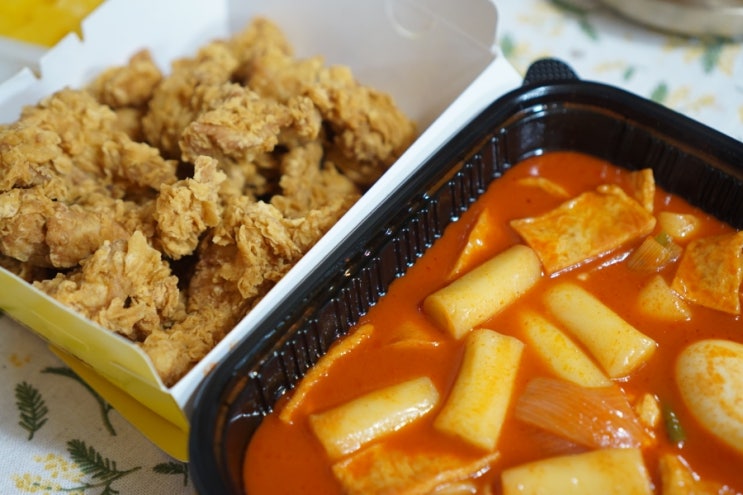  계양구떡볶이 걸작떡볶이치킨 국물치즈떡닭세트 배달후기! (인천임학역점)