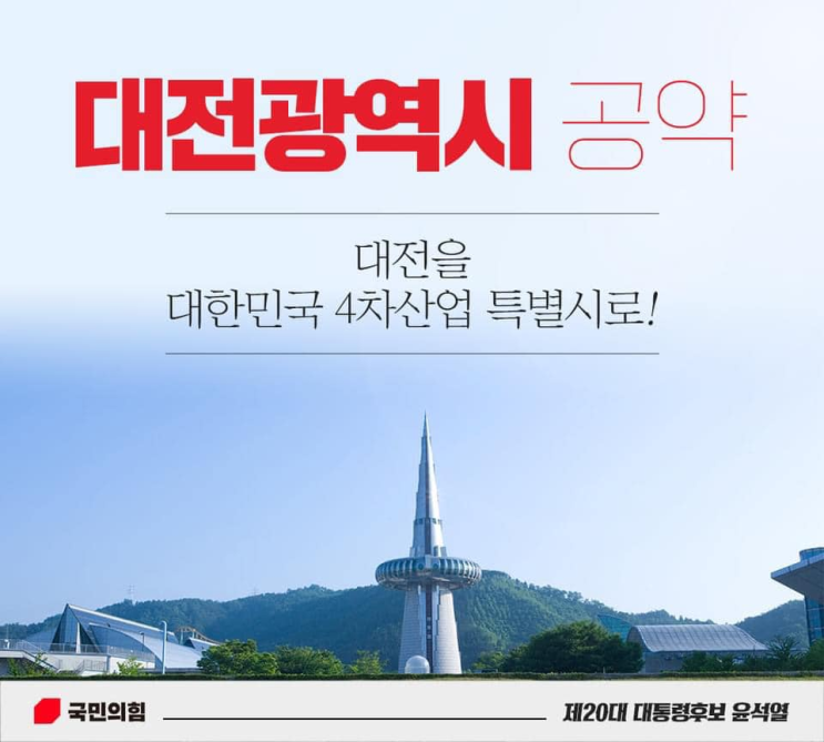 윤석열 대통령 공약/정책 - 대전지역 발전 로드맵(광역순환도로/철도 지화화/고속도로/제2대덕연구단지 등)