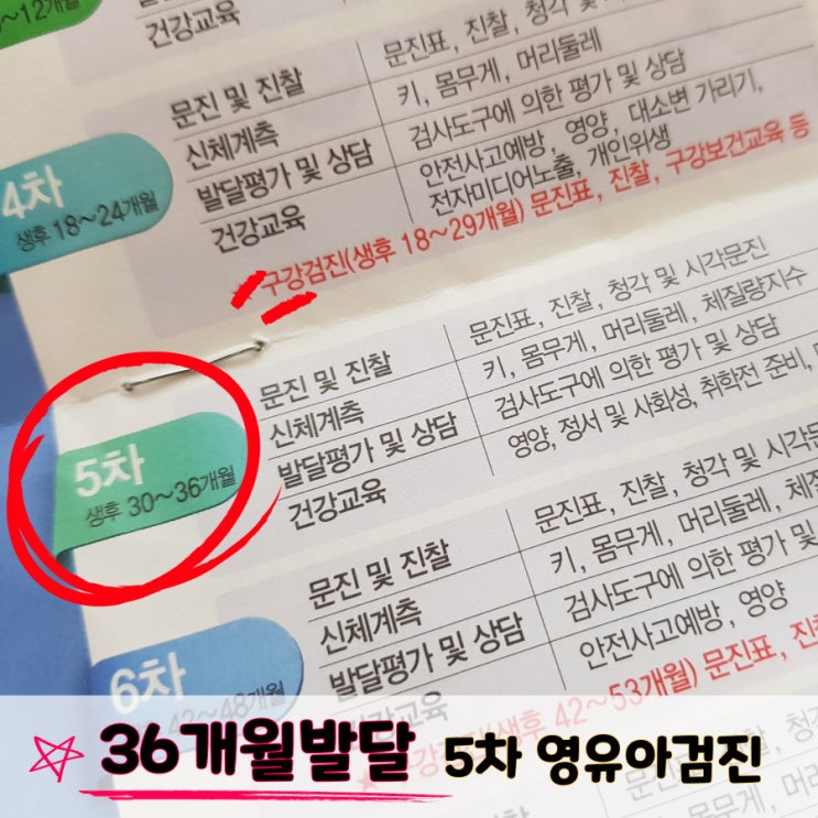  36개월아기발달 : 4차 영유아검진 시기, 문진표 발달체크방법