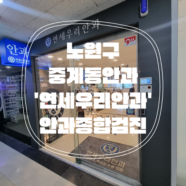  노원 중계동안과 '연세우리안과'에서 안과종합검진 후기!
