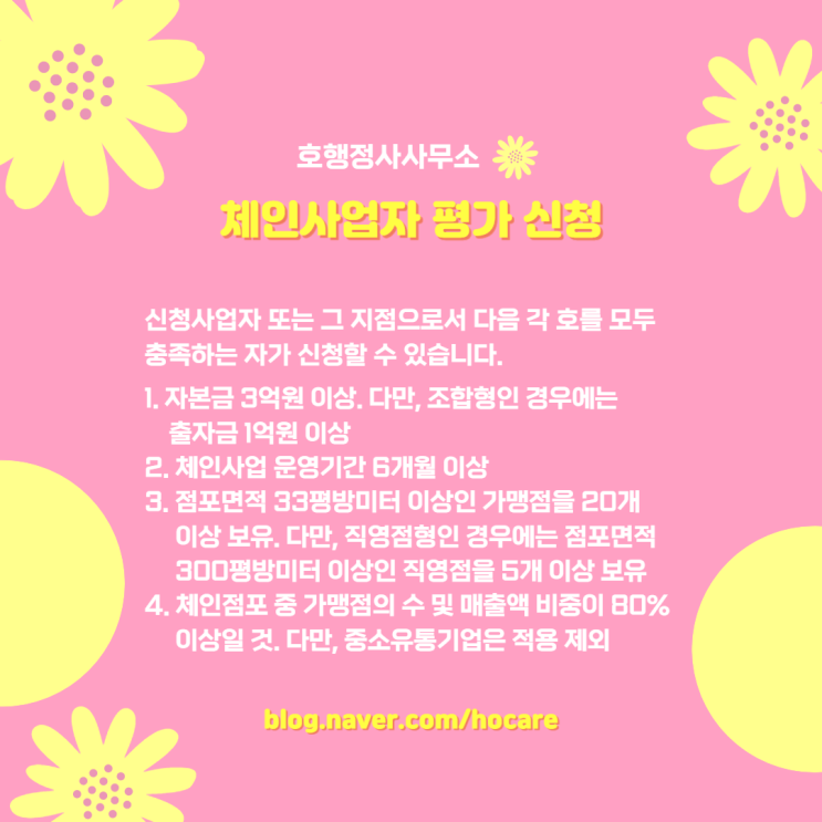  주류중개업면허(나)를 위한 체인사업자 평가 신청