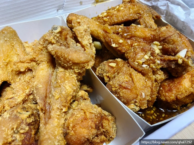 티바두마리치킨 알싸한마늘간장 후라이드 어쩔만두세트 후기