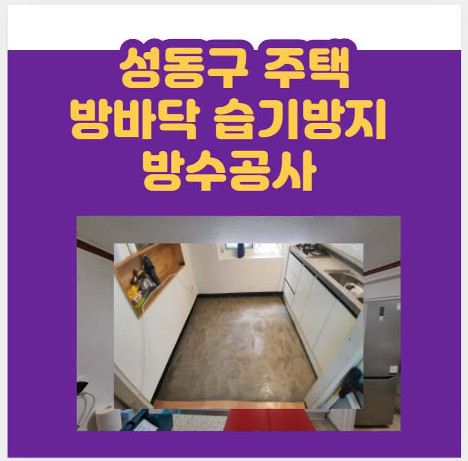  행당동 전세 주택 방바닥 누수 습기 방지 차단 원인부터 방수공사까지~