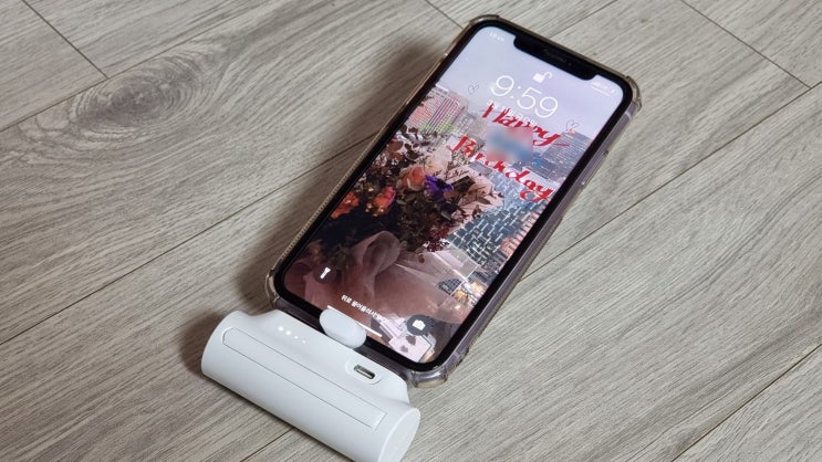  보조배터리 추천 5000mAh 휴대용 엑티몬 미니 거치 충전기
