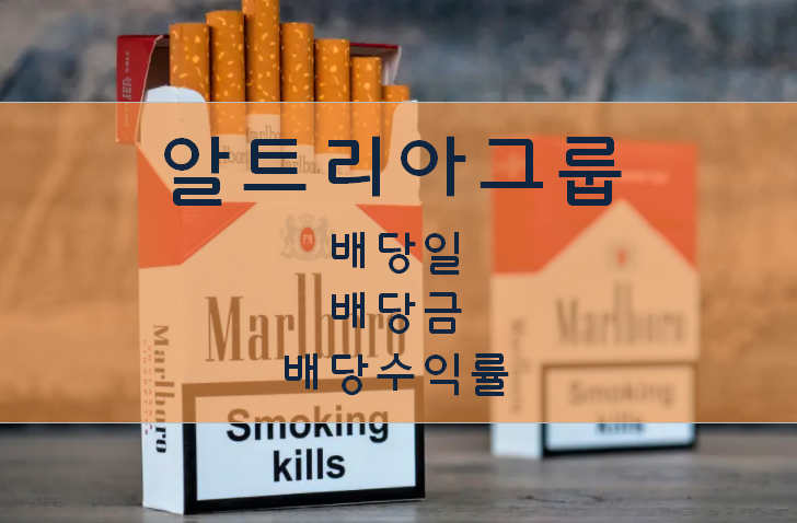  알트리아 총정리 - 배당일, 배당금, 배당수익률