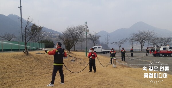 [충청미디어] 단양 단성면 산불진화대 산불 진화훈련 정례화