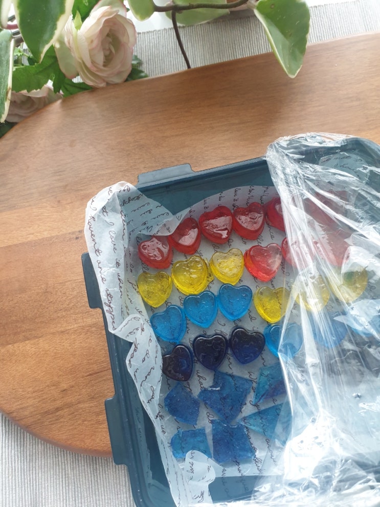  바삭바삭 보석사탕 코하쿠토 만들기 화이트데이 발렌타인데이 하트사탕선물