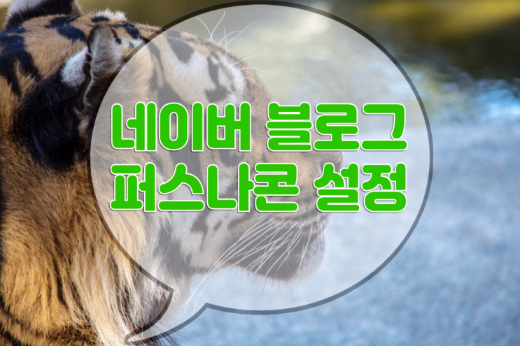 네이버 블로그 퍼스나콘 설정 이렇게 하면 돼요 네이버 블로그 퍼스나콘 설정 이렇게 하면 돼요