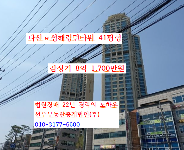  남양주시 다산동 다산효성해링턴타워 41평형 경매