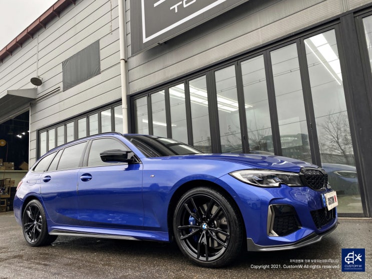  타업체에서 잘못된 도색으로 내구성 부족! BMW M340i 박리 후 블랙유광 휠도색