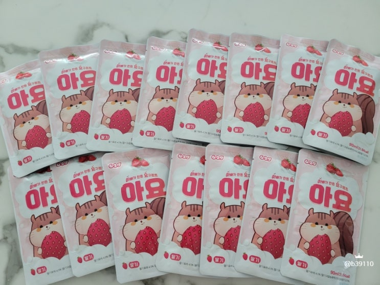  에코비오스 아요딸기 버섯요구르트 최애 어린이간식