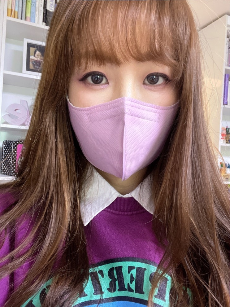  내돈내산 새부리형 마스크(라일락퍼플,애쉬그레이)
