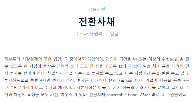  [전환사채 분개]전환사채시작부터 분개, 계산식까지