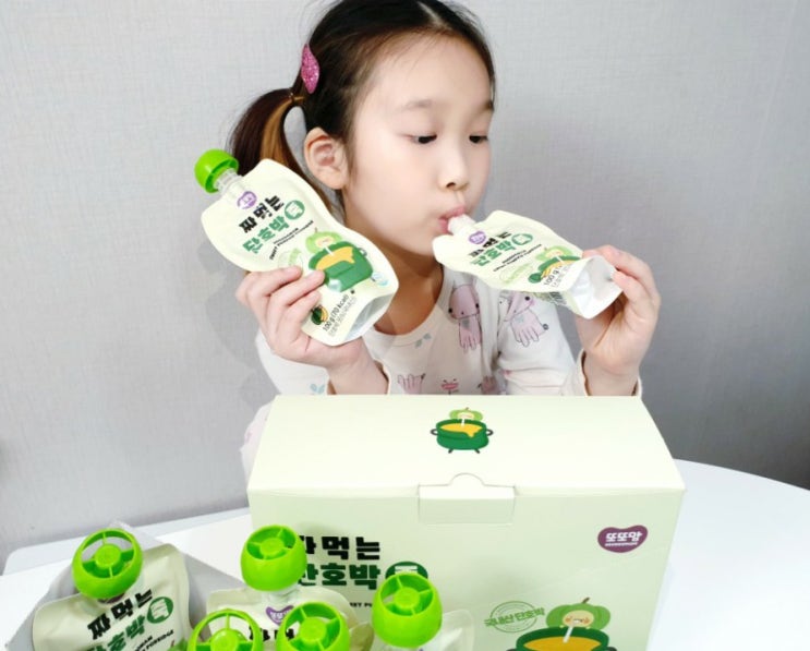  또또맘 유아 아이들간식 짜먹는단호박죽 간편하네