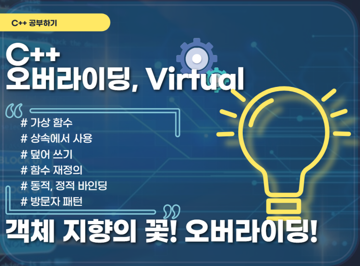 [C++] virtual, 오버라이딩, 추상클래스 이해하기 -초보 개발자 일기 12