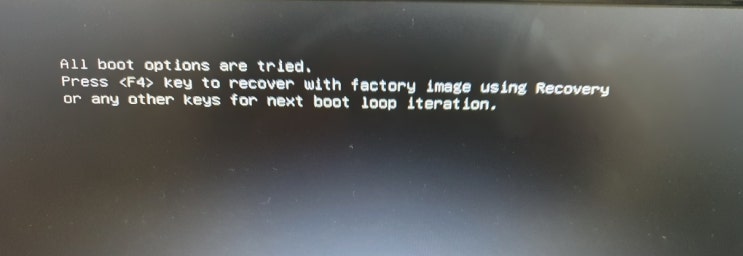 컴퓨터.노트북 all boot options are tried 에러. 부팅오류. 하드디스크인식불량으로 부팅이 안되는현상 해결방법 컴퓨터.노트북 all boot options are tried 에러. 부팅오류. 하드디스크인식불량으로 부팅이 안되는현상 해결방법