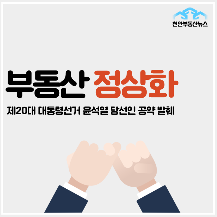  【제 20대 대통령선거 윤석열 당선인 부동산 정상화 부분 공약 발췌 】