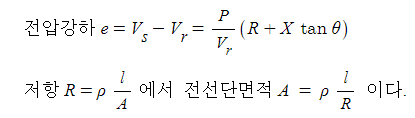 송전선의 전선굵기 선정 송전선의 전선굵기 선정