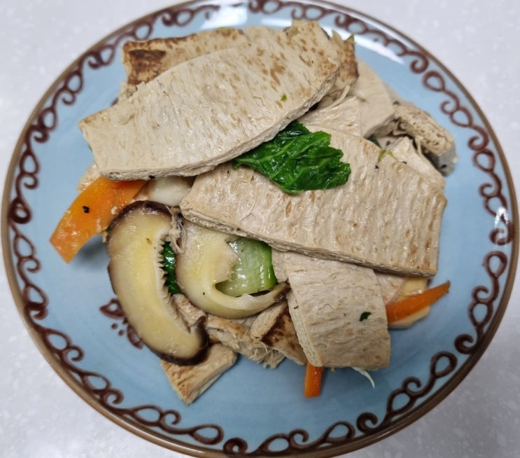  밀고기 볶음, 비건채식고기, 밀단백 요리, 건조 밀고기 조리법