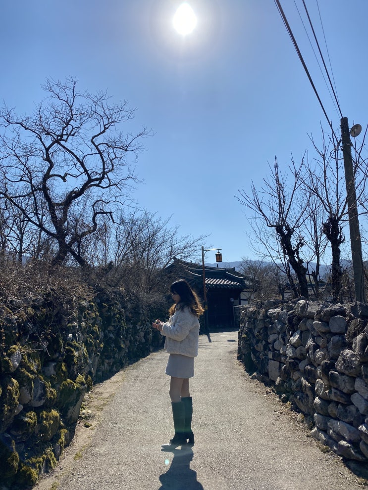 대구 근교 군위 여행 팔공산 둘레길 한밤마을 돌담길