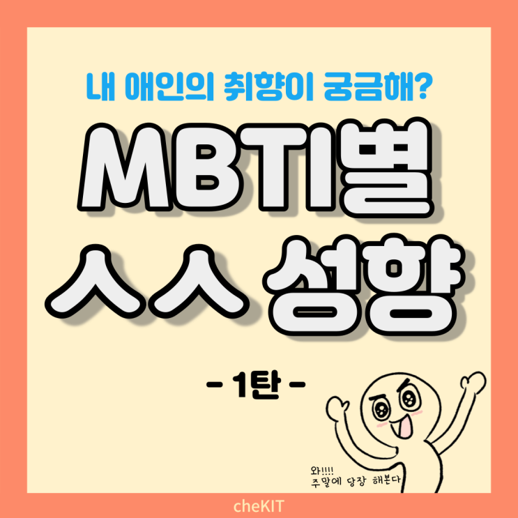  [체킷]같이 보면 더 재미있는 MBTI별 ㅅㅅ성향 - 1탄 -