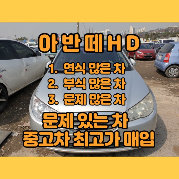  중고차 아반떼hd 폐차 하지말고 판매 하세요~