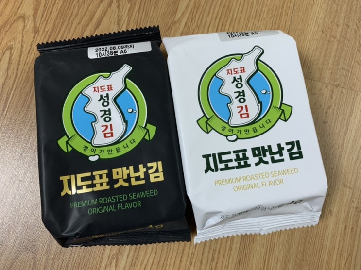 김 추천 "지도표 성경김" 지도표 맛난김 재래 도시락김! 1봉지씩 꺼내서 먹기도 간편하고 김도 바삭하니 맛있어서 자주 사먹게되요