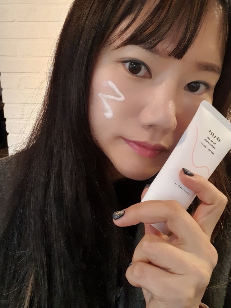 오아이브 턴오버 톤업 선크림 :매일 바르고 싶은 화사한 톤업 무기자차 선크림 후기