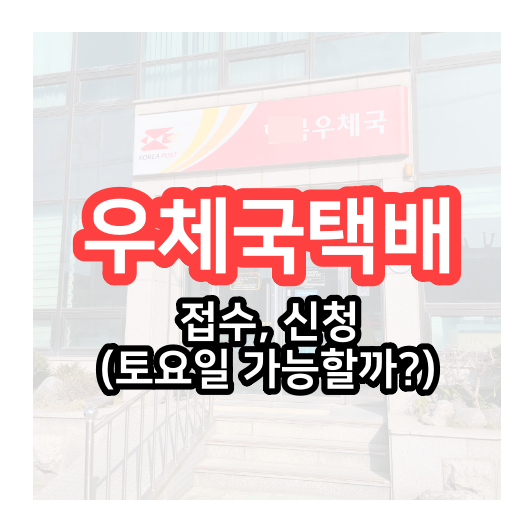  우체국 택배 보내는 법, 토요일 접수, 배송 시간(+간편사전접수)