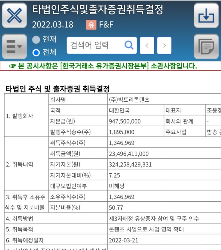 패션주 대장 F&F, 드라마 제작사 빅토리 콘텐츠 인수