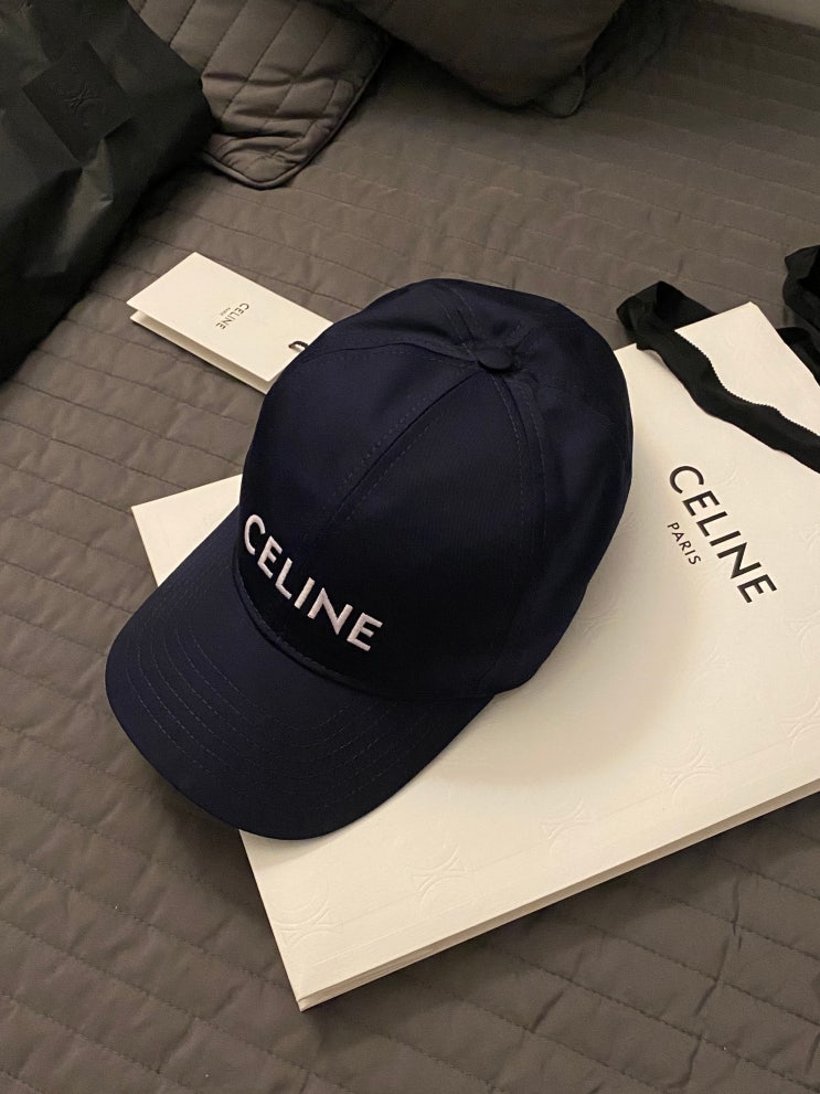  셀린느(CELINE) 로고 자수 베이스 볼캡 네이비 L사이즈 REVIEW / 남자 여자 야구모자 / 로고 캡 추천