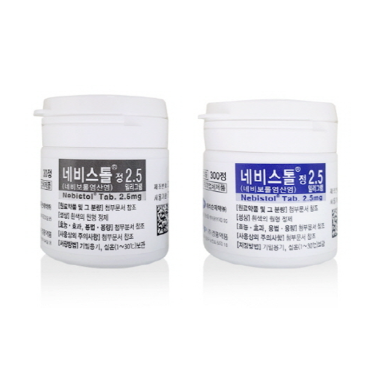 네비스톨정 2.5mg, 꼭 알아야할 내용들(효능/복용법/부작용/주의사항) 네비스톨정 2.5mg, 꼭 알아야할 내용들(효능/복용법/부작용/주의사항)