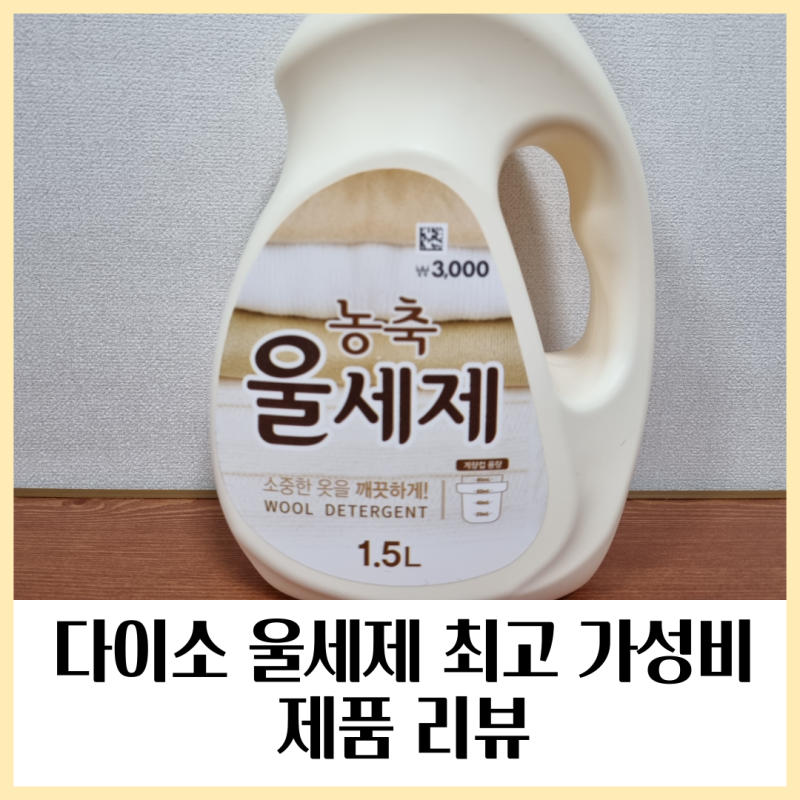 다이소 울세제 꼼꼼하게 제대로 알고쓰자[ft.유통기한]