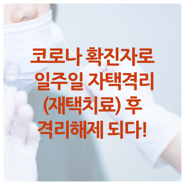  코로나 확진자로 일주일 자택격리(재택치료) 후 격리해제 되다!