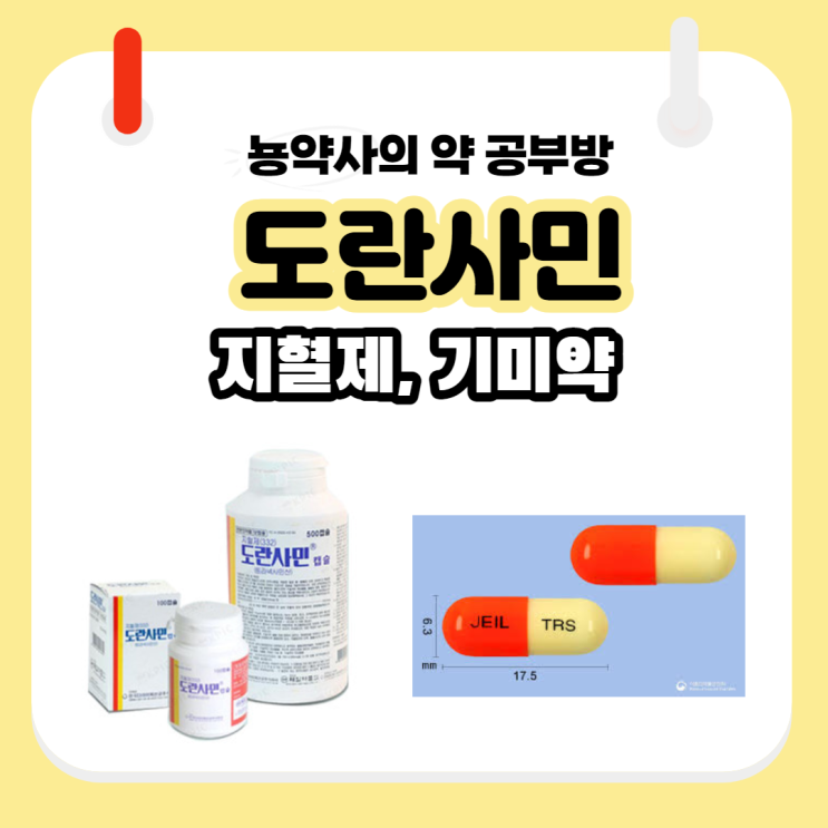  [뇽약사] 도란사민(트라넥삼산), 먹는기미약, 효과/부작용(feat.지혈제.항플라스민제) 약국 기미약.