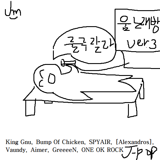 노래방 일본 노래 검색(TJ, 금영) King Gnu, Bumpofchicken, SPYAIR