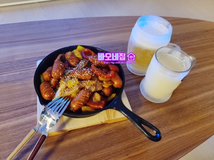  비엔나 소세지 볶음 :: 야식이 있는 밤 ( 맥주 & 막걸리 )