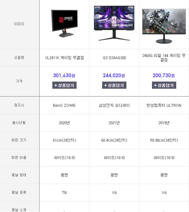 벤큐 2411k 후기