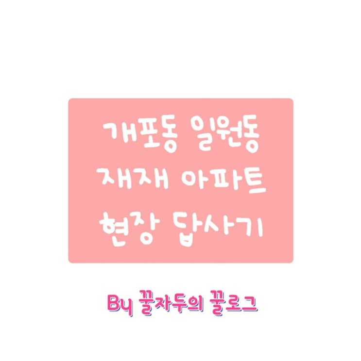 개포동-일원동 아파트 현장 답사기(재재) 개포동-일원동 아파트 현장 답사기(재재)