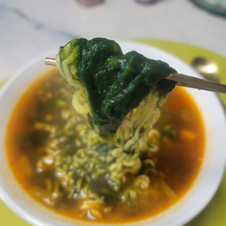  [일상/임신33주3일차 토요일 아점/매생이라면]