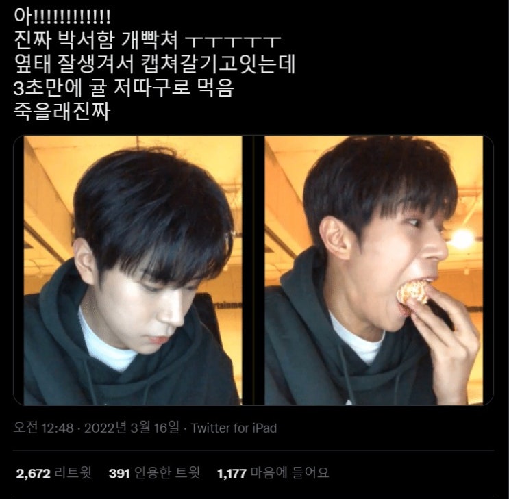  귤먹는 박서함