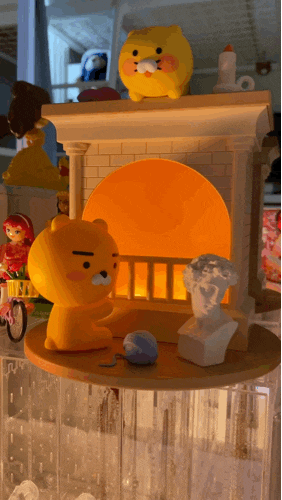 카카오프렌즈 벽난로 불멍 무드등_라이언&춘식이 카카오프렌즈 벽난로 불멍 무드등_라이언&춘식이