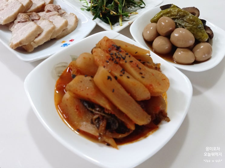  달랑무지짐 할머니 손맛 알타리무김치 조림으로 변신